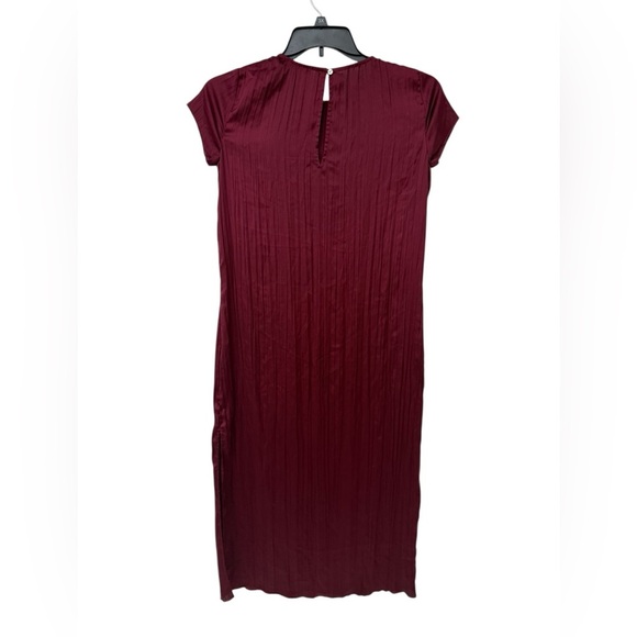 Madewell Red Pleated Halter Maxi Gown Size XS - Picture 5 of 8